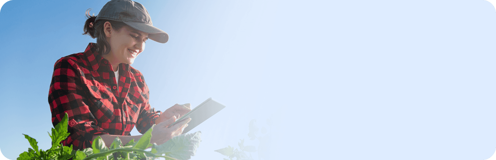 Farmer reviewing refinance options